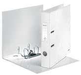 Leitz WOW Lever Arch File Laminated Paper on Board A4 50mm Spine Width Pearl White (Pack 10) 10060001 DD